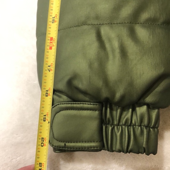 Obermeyer Womens Olive Puffer Goose Down Hooded Ski Jacket - Size 12 - Picture 15 of 15